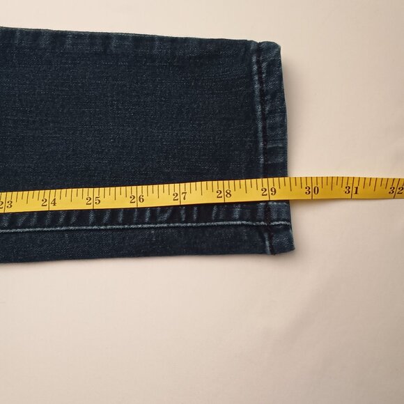 Seven7 Jeans Size 6 Tummyless Mid Rise Skinny Leg Dark Wash - Picture 9 of 10